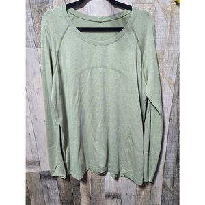 Lululemon Swiftly Tech Long Sleeve 2.0 Asphalt Grey / Lemon Vibe Size 20